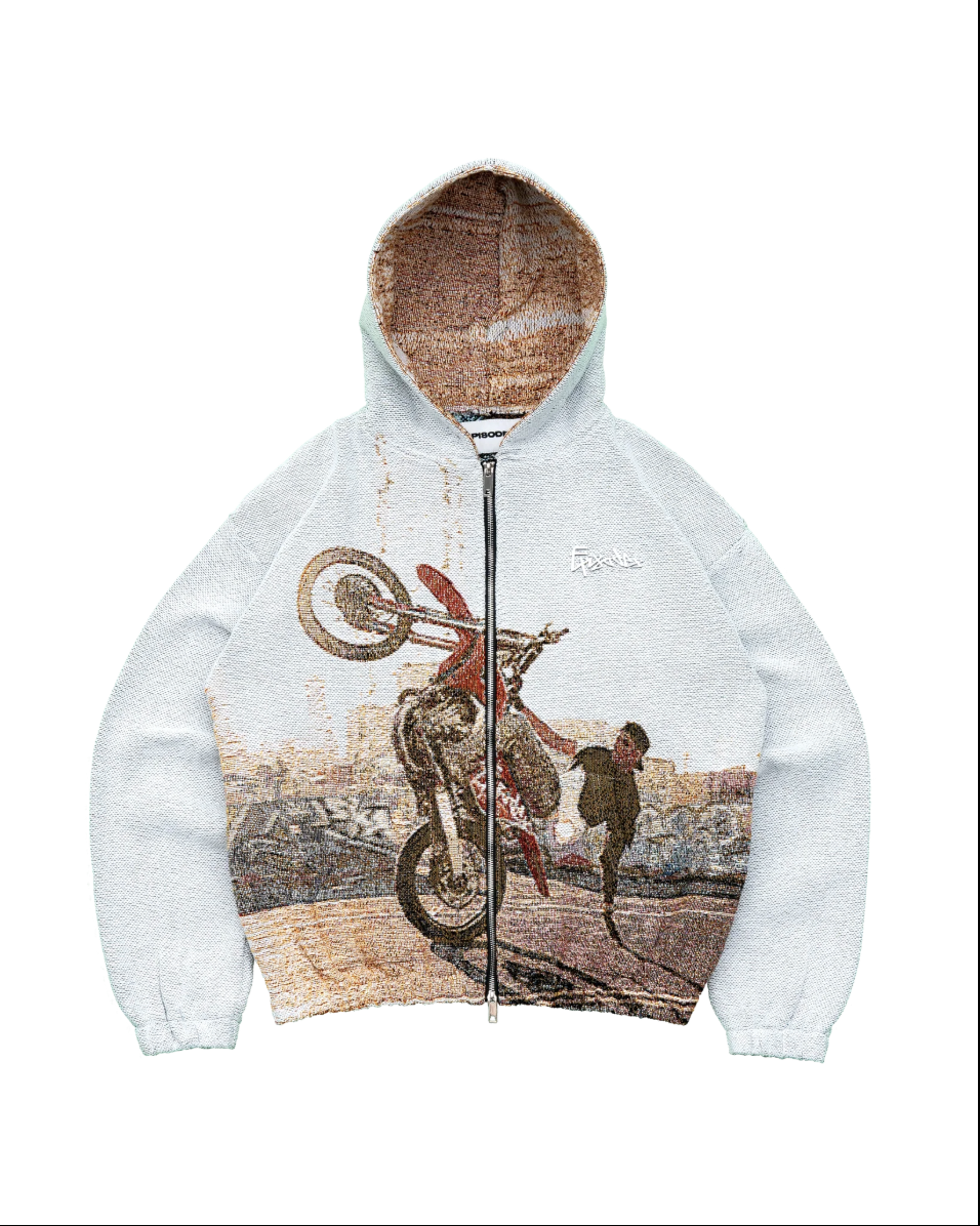 Motorcycle Tapestry Hoodie