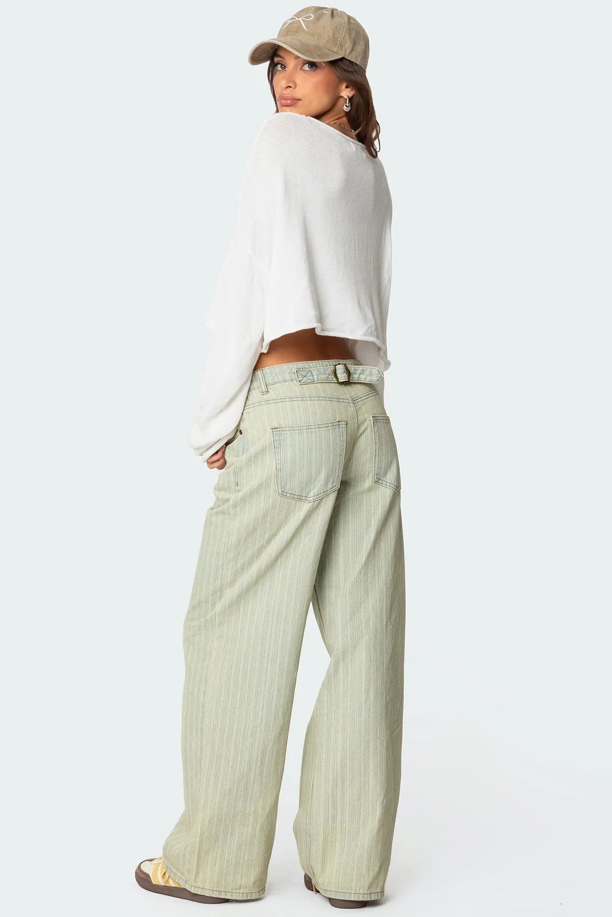 Textured Low Rise Jeans