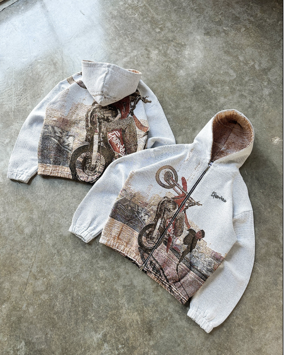 Motorcycle Tapestry Hoodie